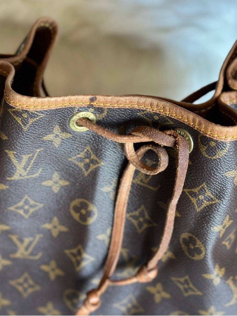 Louis Vuitton Monogram Drawstring Bucket Bag - Brown/Gold - Picture 2 of 8
